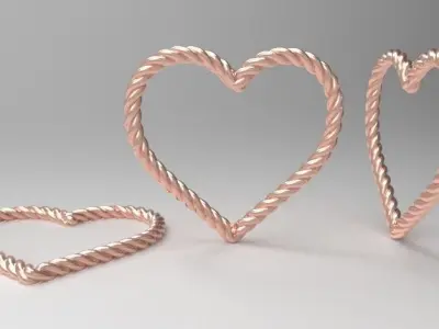 Rope Heart Pendant 3D print model