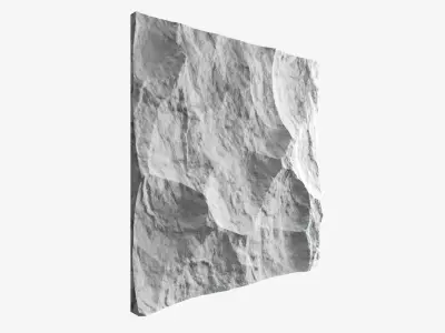 479-RockPanel piece of rock on wall 3D model