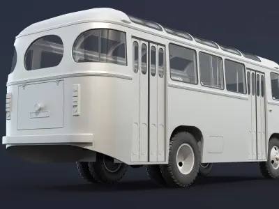 PAZ-672 Mid-Poly 3D model