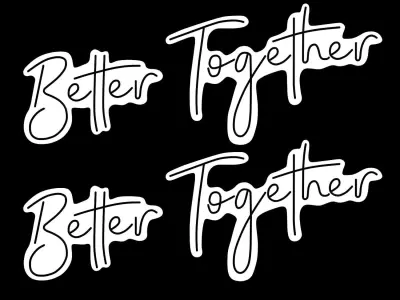 Better Together Neon Sign 3D model