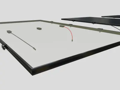 Black Framed Solar Panel 320W 1950x990x35mm 3D model