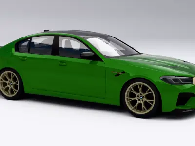 BMW M5 CS 2022 Low-poly 3D model