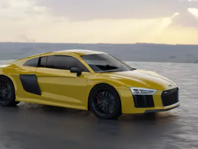 Audi R8 V10 plus  Low-poly 3D model