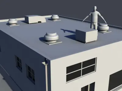 low poly Business building bundle 3D model