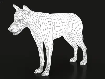 Wolf Pack Animated UNREAL project  Maya base rig 3D model
