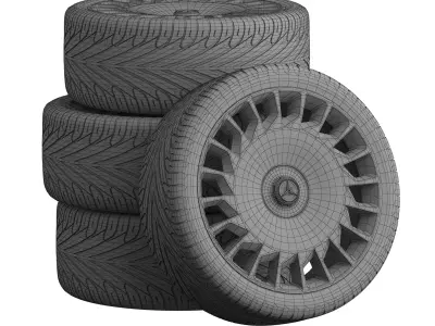 Mercedes Benz Maybach wheels 3D model