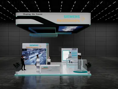 booth 8x12 open 4 side  3D model