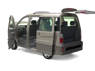 Daihatsu Atrai 7  Toyota Sparky  2001 Low-poly 3D model