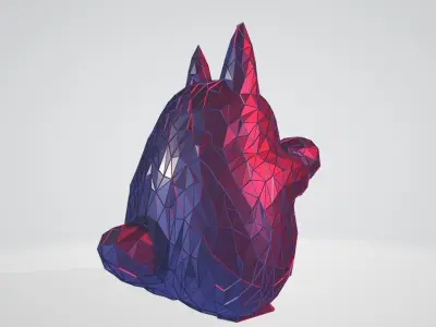 TOTORO WIREFRAME VORONOI WIREMESH MESH 3D print model