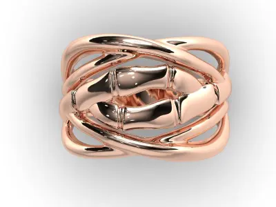 Bamboo ring 3D print model