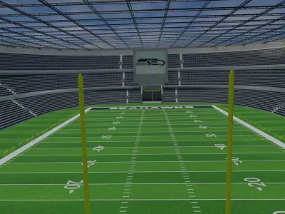 Seattle Seahawks - American Football Stadium Low-poly 3D model