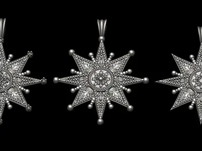 Star Of Bethlehem Pendant 3D print model