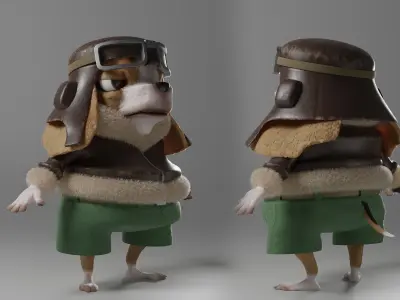 Walking Dog 3D model