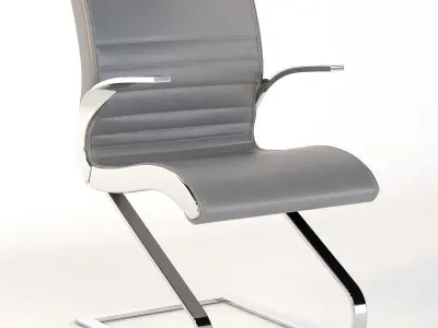 Luxy Synchrony Cantilever Upholstered Chair By Stefano Getzel 3D model