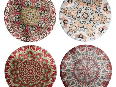 Round carpet 32 3D model