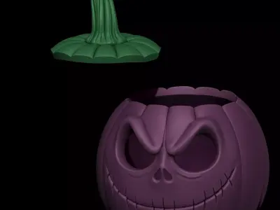Jack Skellington Pumpkin Halloween Decor  Candy Bowl 3D print model