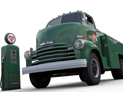 CHEVY 6400 FUEL TRUCK 1949 3D model