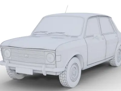 Zastava 101 Rusty Old Car 3D model