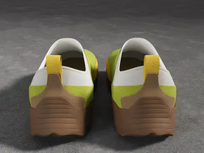 Sneakers ROA Light-green-brown Low-poly 3D model