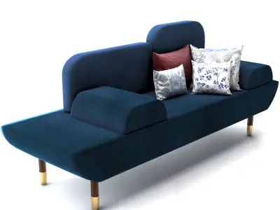 Modern cube sofa Free 3D model