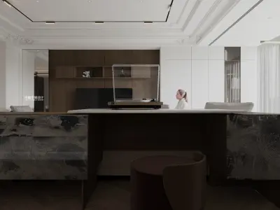 Modern Elegance  3D Model of a Luxurious Living Space 3D model