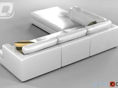 Ascot Corner Sofa 3D model