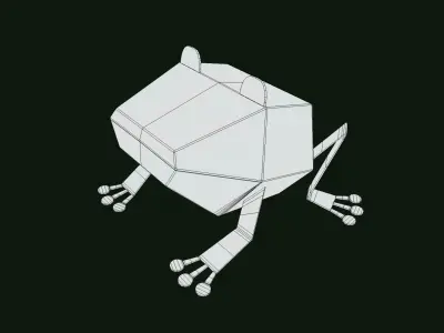 frog cartoon Low-poly 3D model buy