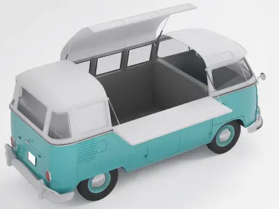 Volkswagen Combi Food truck 3D model