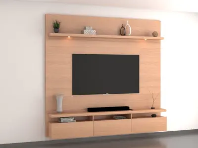 TV WALL 6 3D model