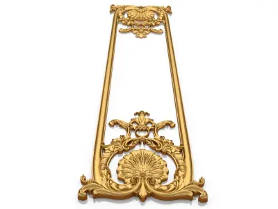 Plaster decorative frame 3d model 015 3D model