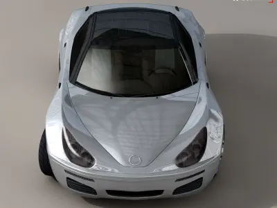 Electric concept sports car 3D model