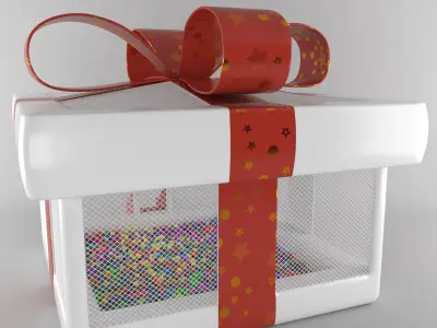 Inflatable Christmas Present 3D model