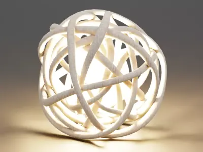Decorative Lata Light Ball Low-poly 3D model