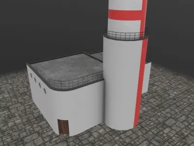 Light House East Mall Low-poly 3D model