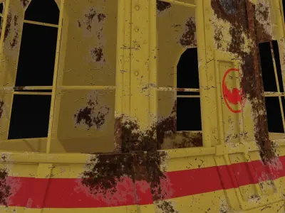 Cable car Low-poly 3D model