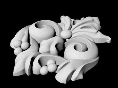 Central decor ornament for furniture 3D model 219