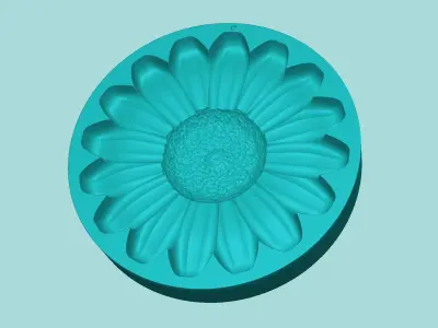 Sunflower 01 - Silicone Mold Maker - Template 3D print model