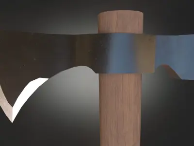 Axe weapon tomahawk T-Hawk PBR  game readey Free low-poly 3D model