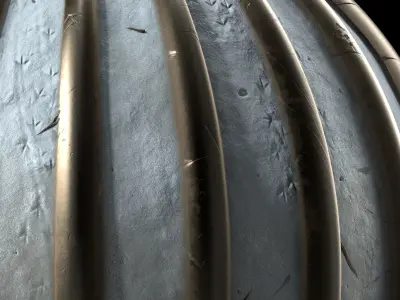 Roof Tile Materials 99- Metal Roofing By Snow - Sbsar Pbr 4k Texture