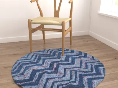 Round Rug Set 276 3D model