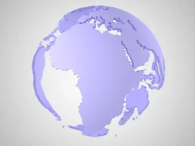 Globe Shell Light Purpal 3D model