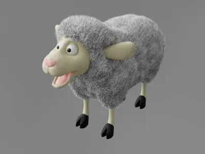 Cartoon Sheep 3D Model 3D model