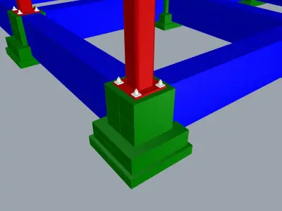 Steel Building 3D model