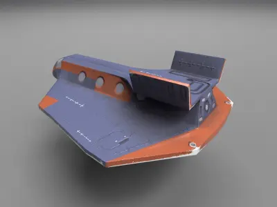 Universal ship-Pak 1 Low-poly 3D model