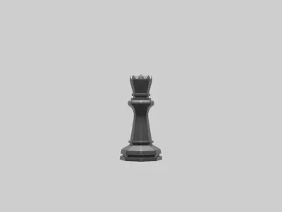 Queen Chess Coin 3D print model