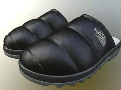 THE NORTH FACE FASHION SLIPPERS PBR Low-poly 3D model