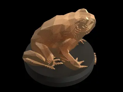 Parametric Toad Low-poly 3D model