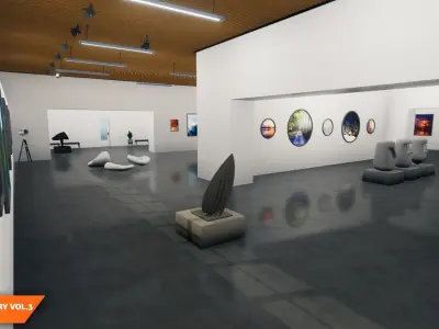 Art gallery Vol3 - exhibition hall 3D model