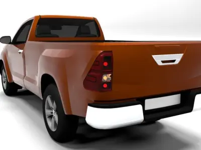 TOYOTA HILUX SINGLECAB Low-poly 3D model
