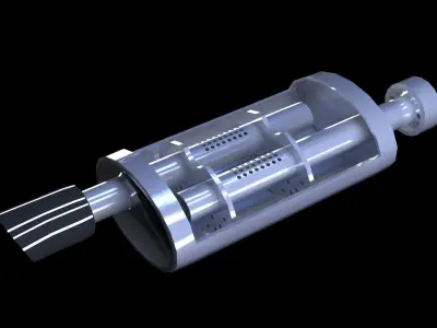 Muffler Cross-Section 3D model 3D model